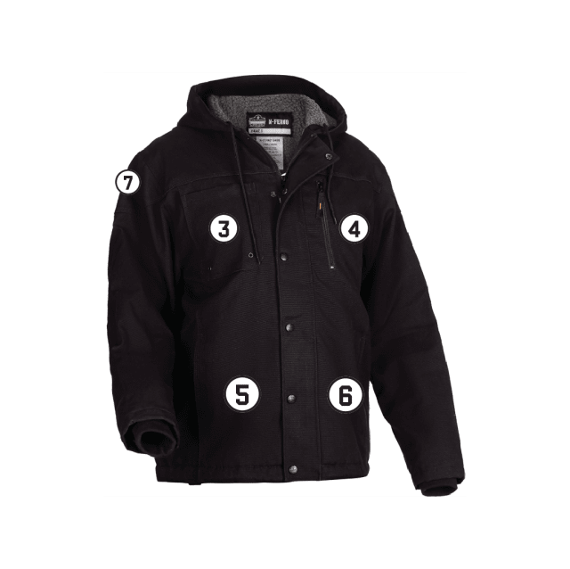 N-Ferno 6468 Heavy-Duty Duck Canvas Work Jacket - Sherpa Lined, Water Resistant