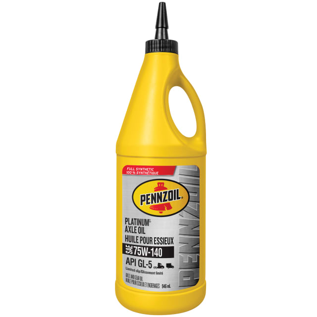 Pennzoil Platinum Synthetic 75W-140 Axle Gear Oil, 0.946 Litre