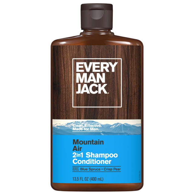 Every Man Jack Mountain Air Daily 2-in-1 Shampoo & Conditioner for Men, Naturally Derived, 13.5 fl. oz