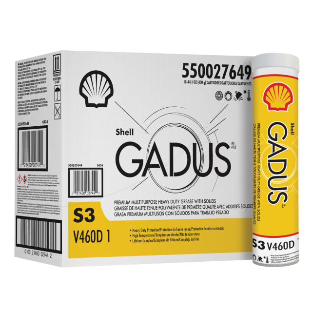 Shell Gadus S3 V460D 1 Premium Multipurpose Extreme Pressure Grease, 14.1 Ounce (10 Pack)