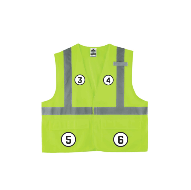GloWear 8225HL Solid Hi-Vis Safety Vest - Type R, Class 2, Hook & Loop