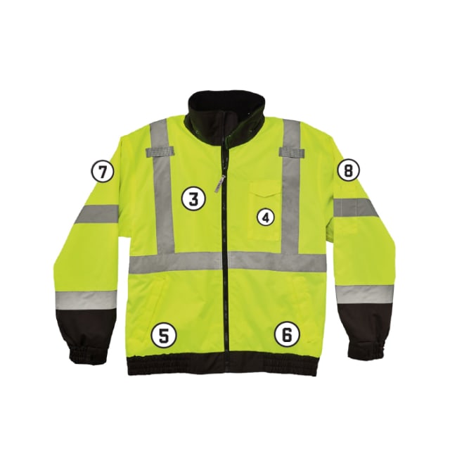 GloWear 8379 2-in-1 Hi-Vis Winter Bomber Jacket - Type R, Class 3