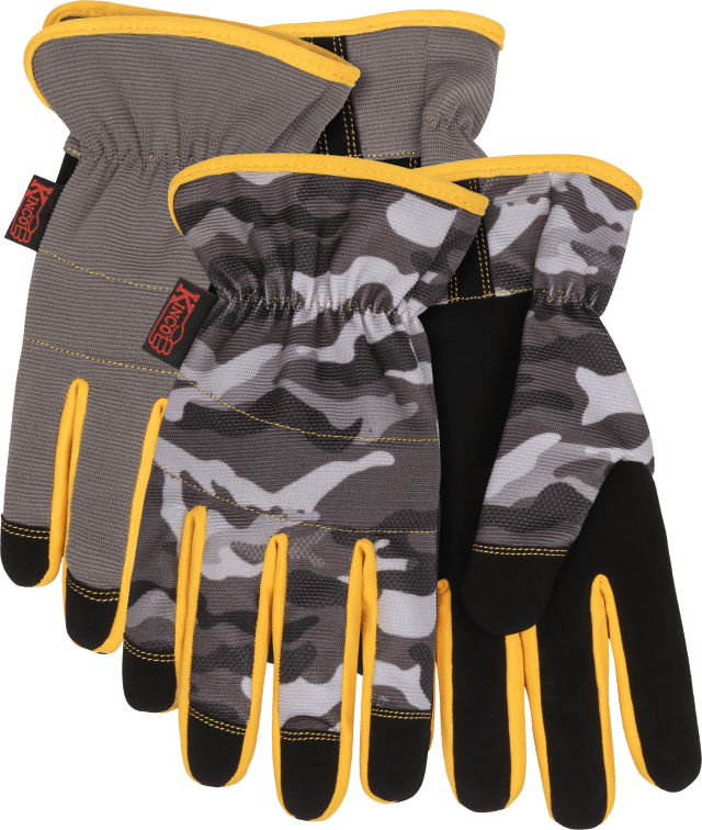 2-Pair Assorted KincoPro™ Light-Duty Gray & Gray Camo Synthetic Multi-Pack