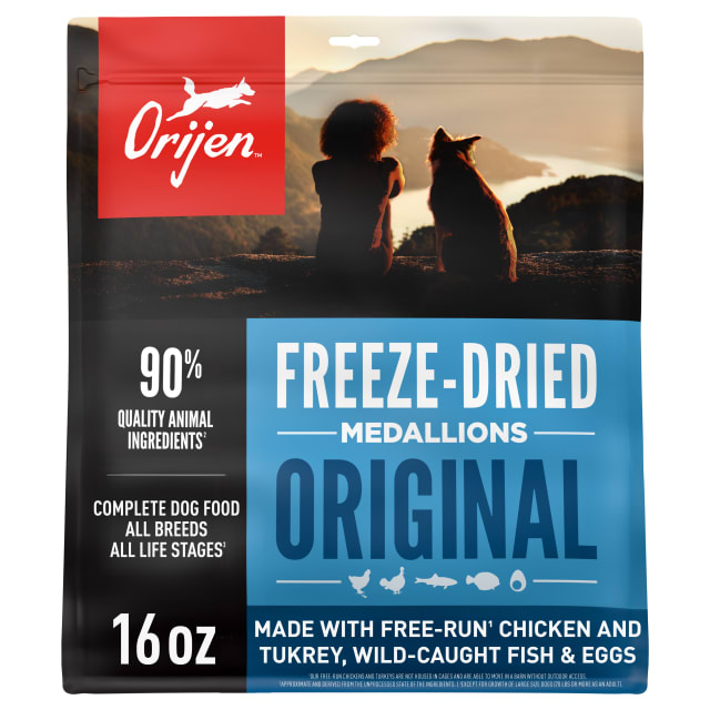 ORIJEN Grain Free High Protein Freeze Dried Dog Food & Topper Original Recipe