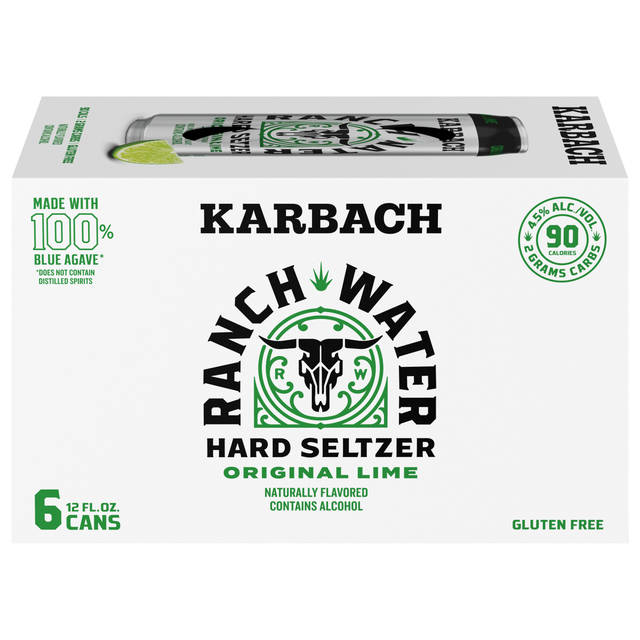 Karbach Ranch Water Original Lime Hard Seltzer 6 - 12 fl oz Cans