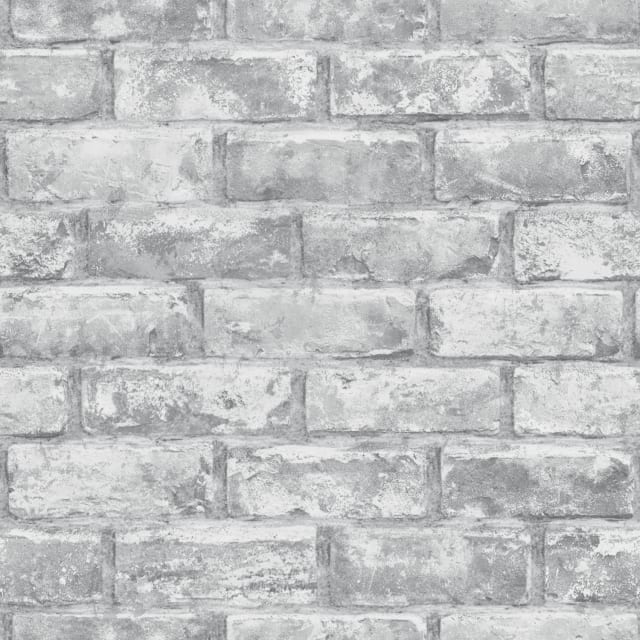 Brick Grey Peel &amp; Stick Wallpaper