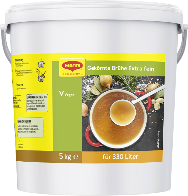 MAGGI Gekörnte Brühe Extra Fein 5kg, für 330 Liter