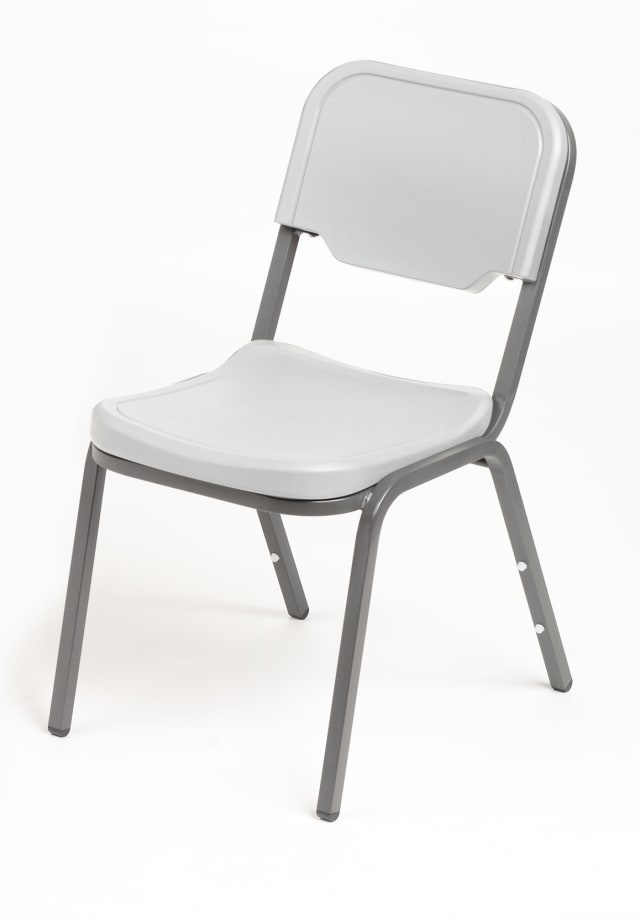 Rough n Ready® 4 Pack Stack Chair, Platinum Granite