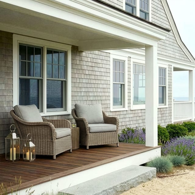 Lily Pond Set of 2 Indoor-Outdoor Patio Club Chairs in Weathered Gray Rattan Wicker with Gray All-Weather Cushions