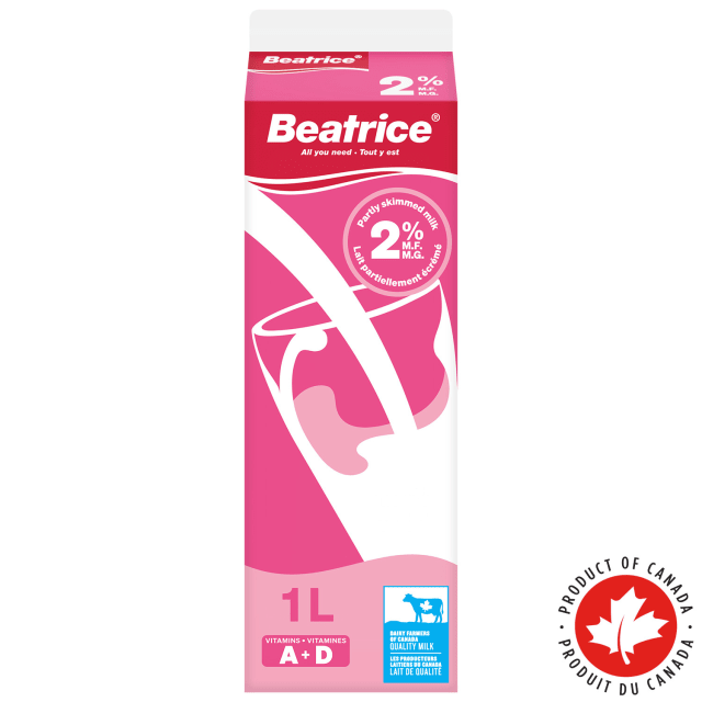 Beatrice Partly Skimmed Milk 2%, 1L
