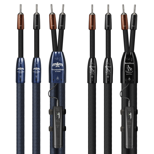 AudioQuest ThunderBird XTRM + BassZilla BiWire Combo Speaker Cable w/ RF/ND-Tech for BiWireable Loudspeakers