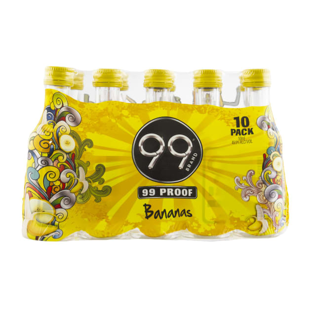 99 Schnapps Bananas Deco Plastic 12/10PK 50ML