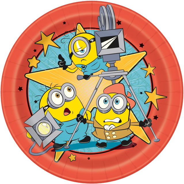 45987 Minions 3 Round 9" Dinner Plates, 8ct