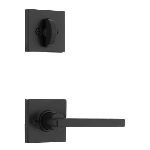 Hildon Square Door Lever Interior Pack in Matte Black