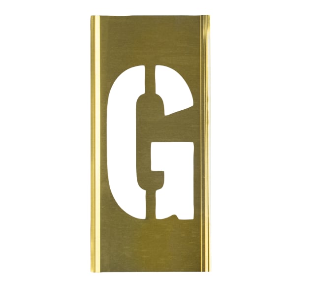 Stencil Sort-1/2" Brass Gothic G