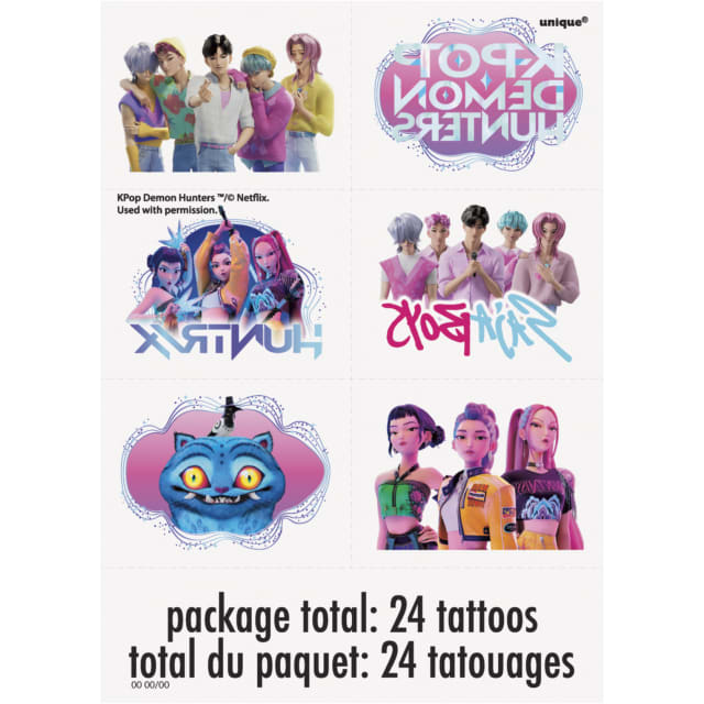 37096 KPop Demon Hunters Tattoos, 24ct