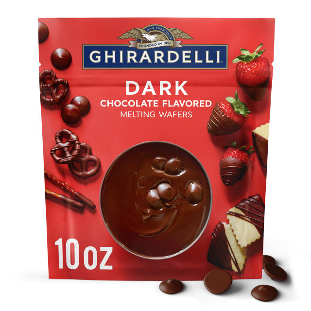 GHIRARDELLI Dark Chocolate Flavored Melting Wafers, 10 oz Bag