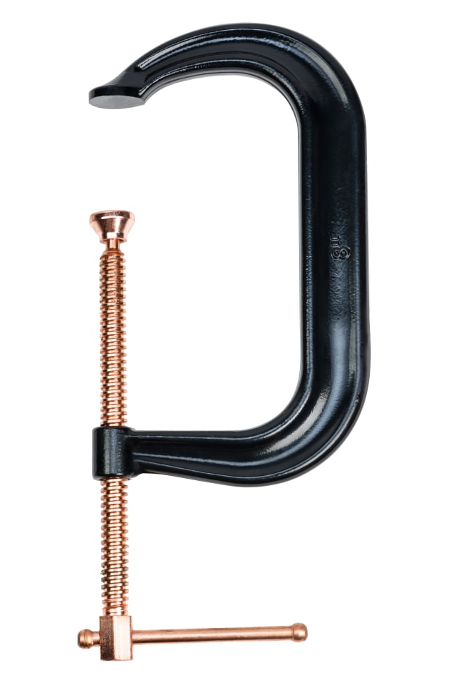 8" Drop Forged Deep Throat C-Clamp W/ Copper Spind