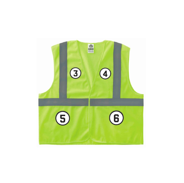 GloWear 8205HL Hi-Vis Safety Vest - Type R, Class 2, Hook + Loop, No Pockets