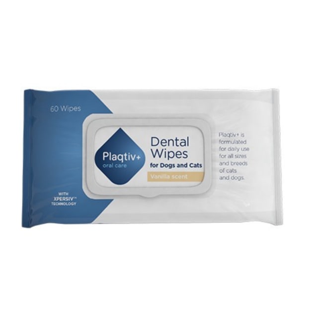 Plaqtiv+ Dental Wipes Cats + Dogs 64'S