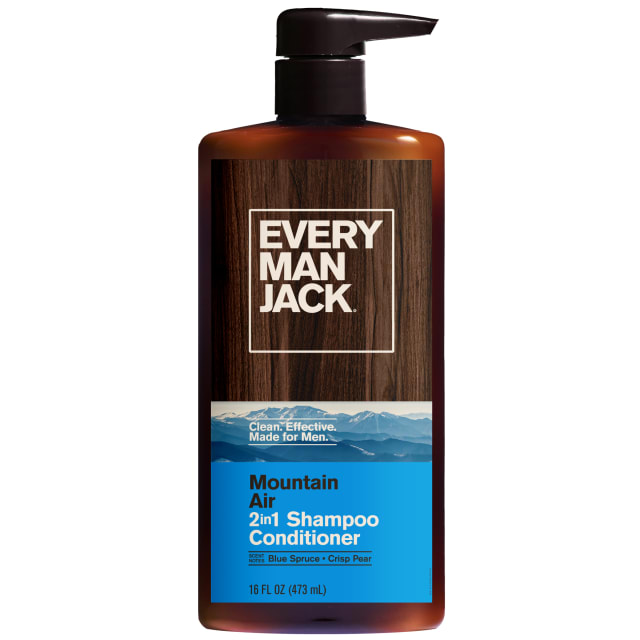 Every Man Jack Mountain Air Daily 2-in-1 Shampoo &amp; Conditioner for Men, Naturally Derived, 16 fl. oz