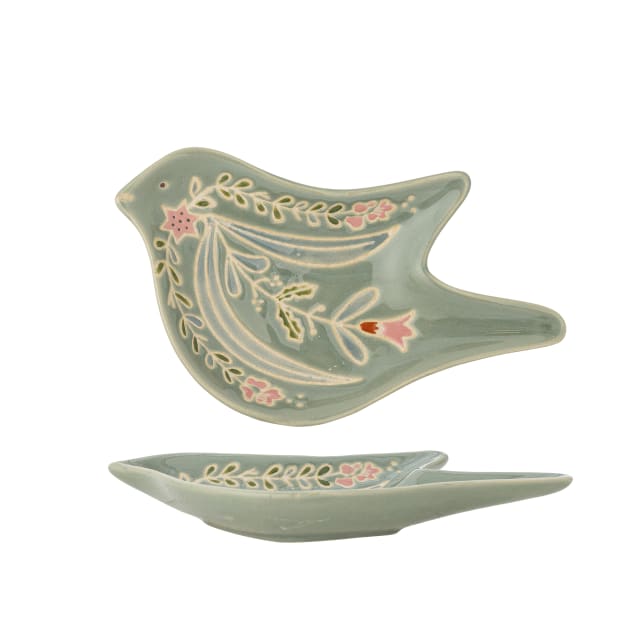 82072755 - Rosalynde Serving Plate, Green, Stoneware STOCK: 300