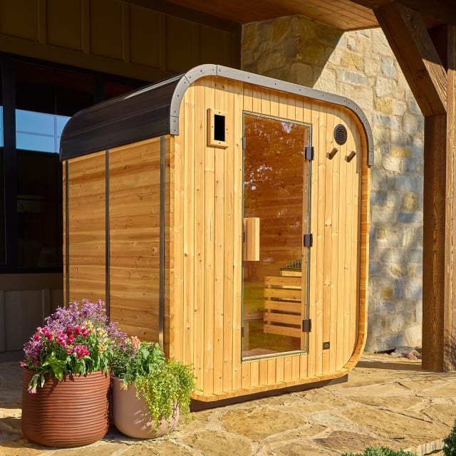 2-4 Person Cedar Outdoor Cube Sauna-Sam's
