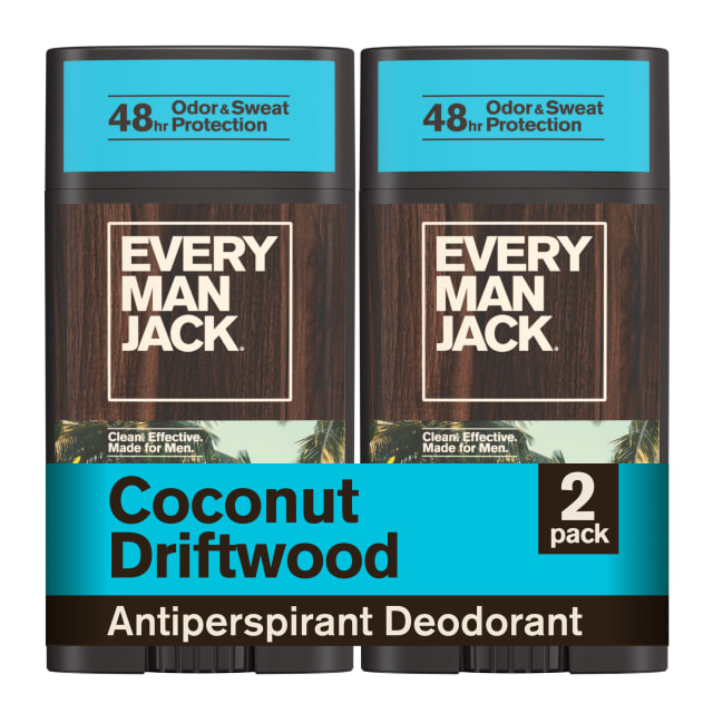 Every Man Jack Coconut Driftwood Antiperspirant Deodorant - 2.6 oz