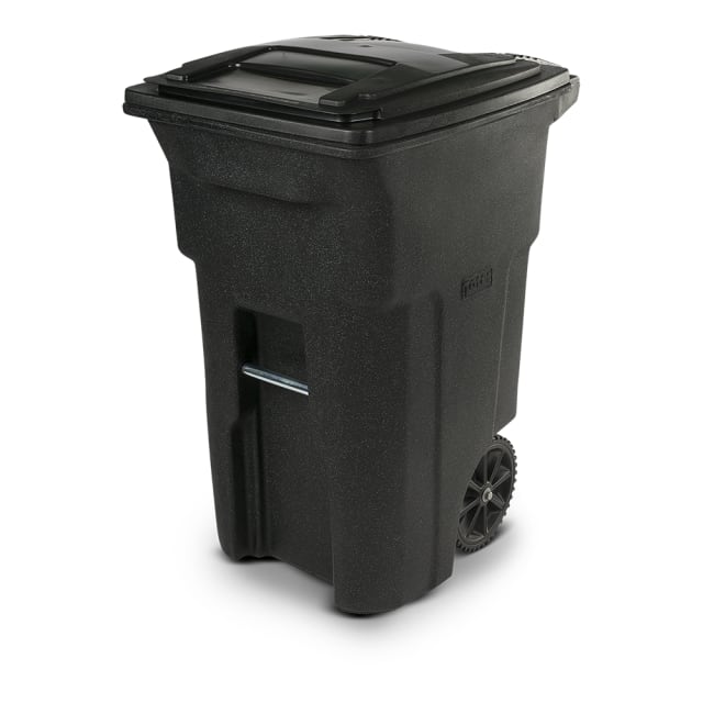 64 Gal. Trash Can with Sunburst Wheels and Lid