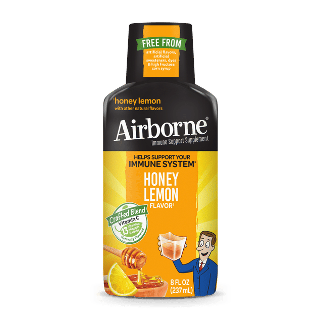 AIRBORNE® Liquid - Honey Lemon 6/8  oz.