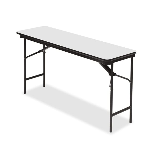 OfficeWorks™ Commercial Wood Laminate Folding Table, Gray, 18" x 60"