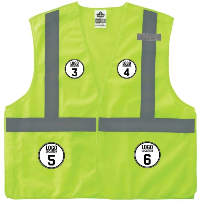 GloWear 8215BA-S Breakaway Mesh Hi-Vis Safety Vest - Type R, Class 2, Economy, Single Size
