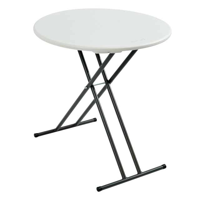 IndestrucTable® Folding Table, Platinum Granite - 24" Round