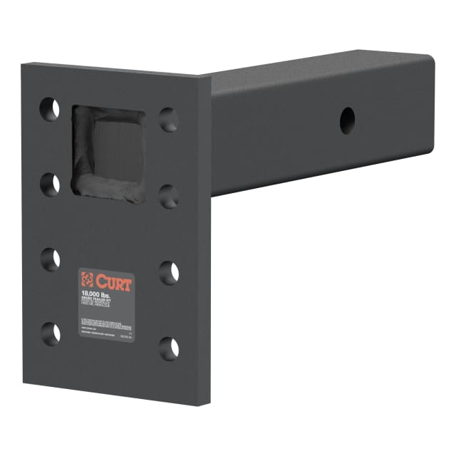 CURT Adjustable Pintle Mount (2-1/2" Shank, 18,000 lbs., 7" High, 8" Long) #48329