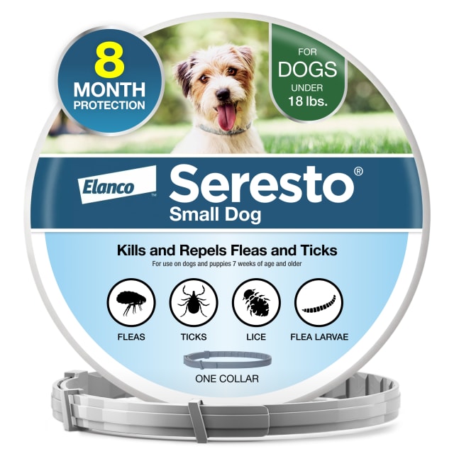 Seresto Flea & Tick Collar For Dogs & Puppies Under 18 lbs., 8-Month Protection (1 Count)