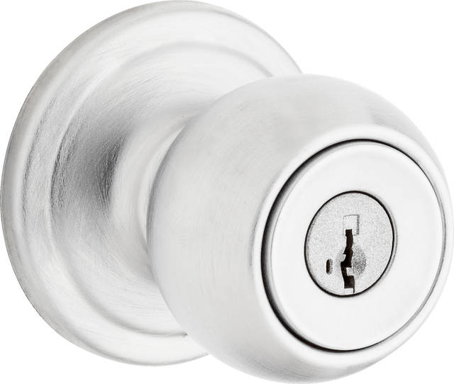 Huntington Entry Knob in Satin Chrome