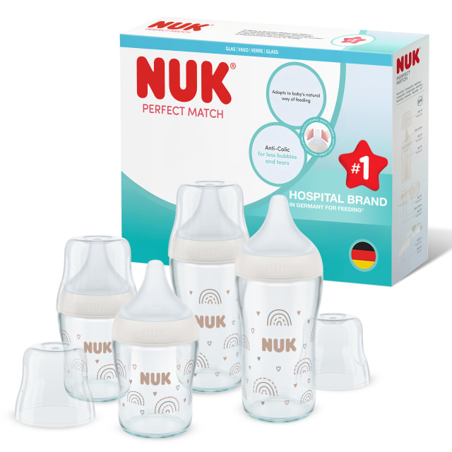 NUK PM 4PCS SET GLASS 230+120ML AMZ R2S