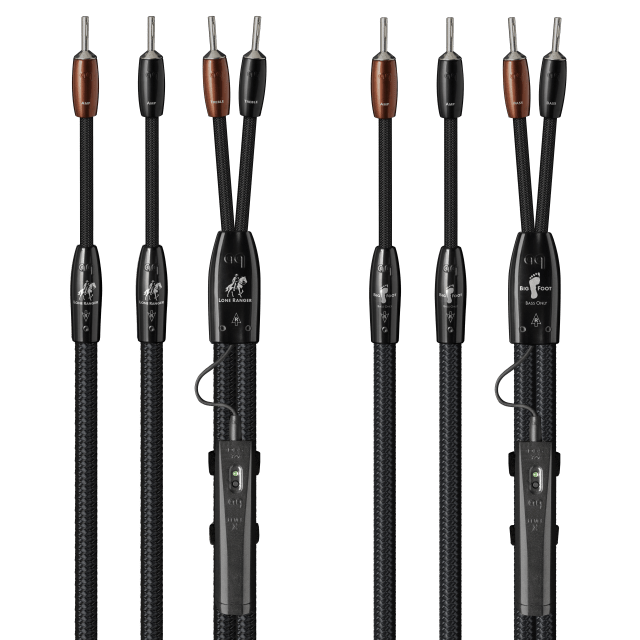AudioQuest Lone Ranger + BigFoot BiWire Combo Speaker Cable w/ RF/ND-Tech for BiWireable Loudspeakers