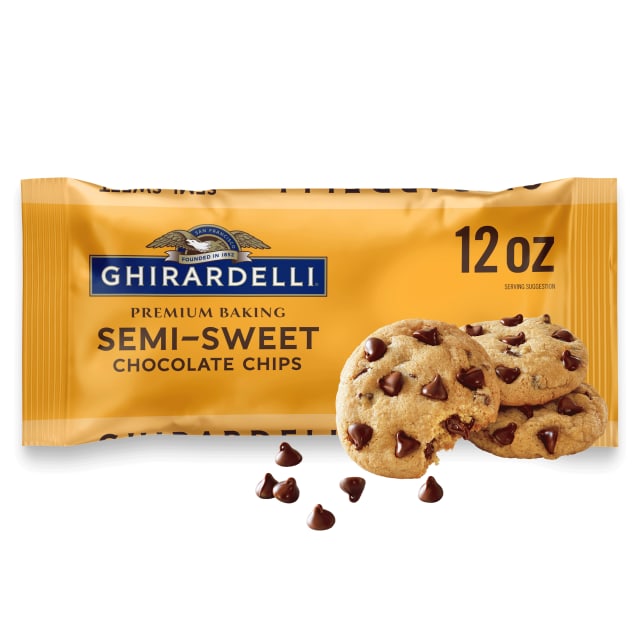 GHIRARDELLI Semi-Sweet Chocolate Premium Baking Chips, Chocolate Chips for Baking, 12 oz Bag
