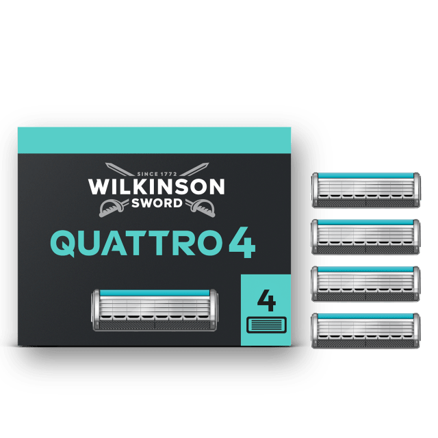 Wilkinson Sword Quattro Men’s Razor Blade Refills 4 pack