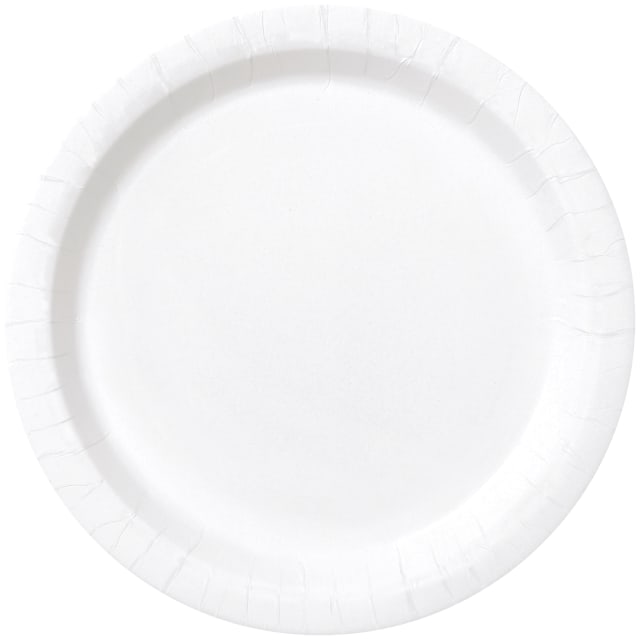 3105 Bright White Solid Round 9" Dinner Plates, 8ct
