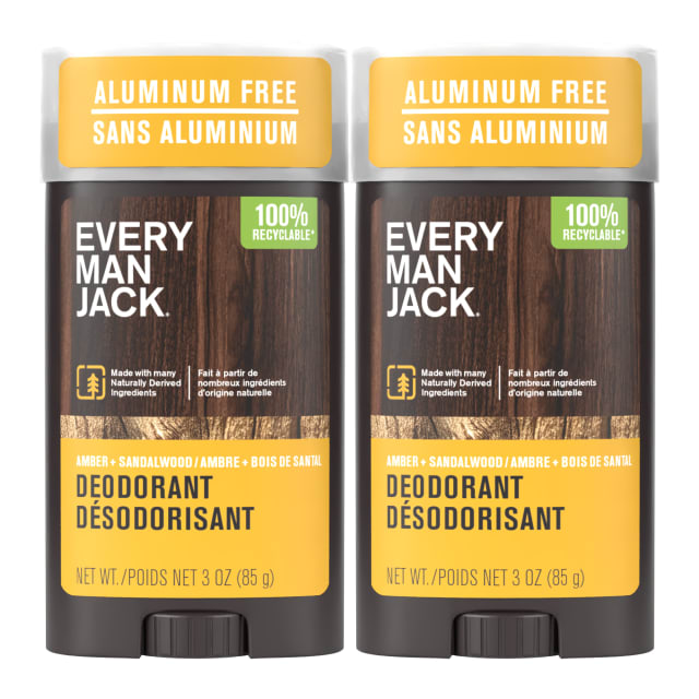 Every Man Jack Amber Sandalwood Aluminum Free Deodorant - 3 oz
