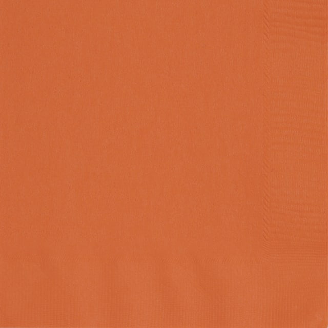 35529 Pumpkin Orange Solid Dinner Napkins, 40ct