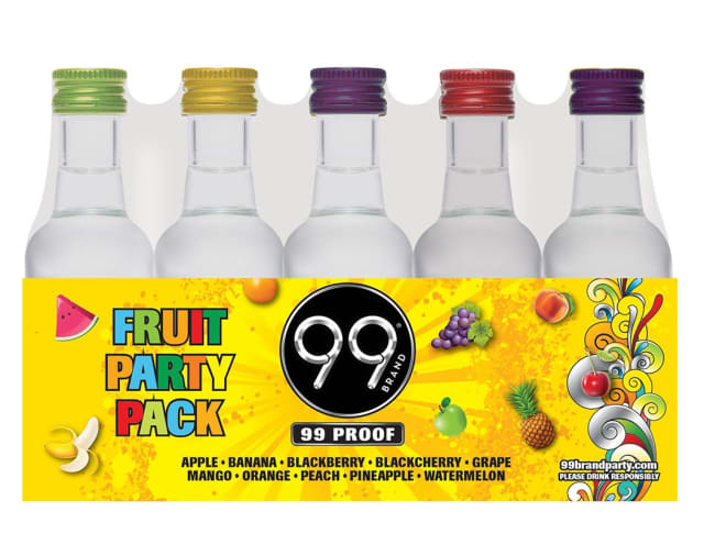 99 Schnapps Fruit Flavors Plastic 12/10PK 50ML