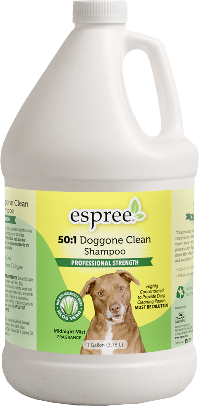 Espree 50:1 Doggone Clean Shampoo for Dogs & Cats | Professional Strength | Concentrated Deep Cleaning Formula | 1 Gallon
