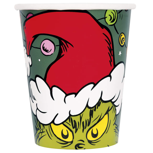 36979  Grinch 9oz Paper Cups, 8ct