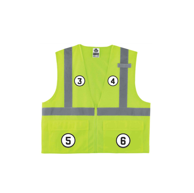 GloWear 8220Z Hi-Vis Safety Vest - Type R, Class 2, Zipper