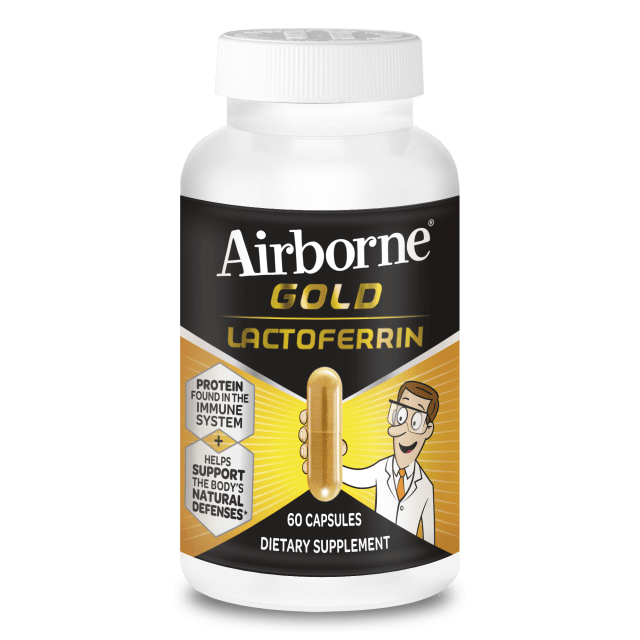 AIRBORNE® Gold Capsules - Lactoferrin Supplement 12/60 ct.