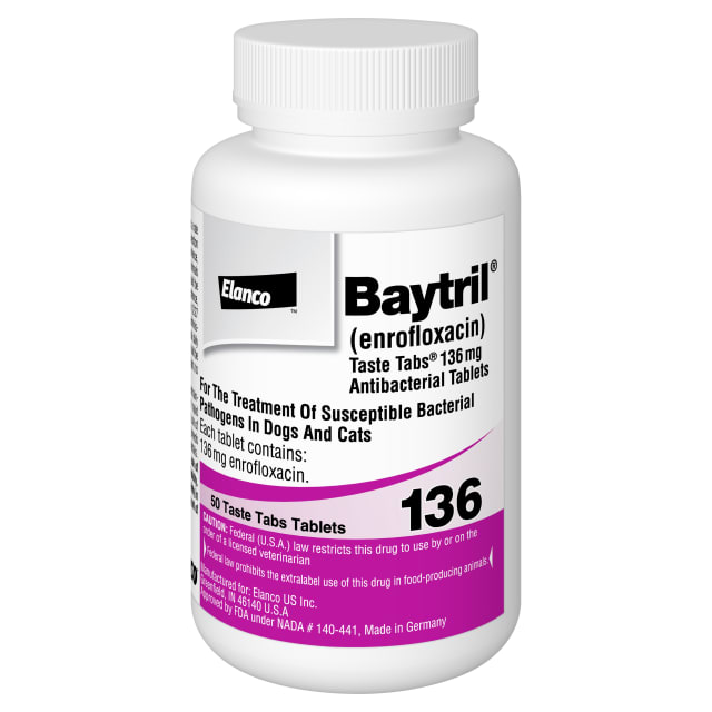 Baytril Taste Tab 50tab 136mg