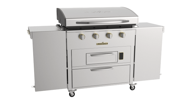 6006 - Blackstone Select 36 inch Griddle Air Fryer Combo with dual side tables and storage drawers